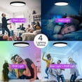 thumbnail image 3 of Flush Mount Ceiling Light, 24W RGB Ceiling Light Fixture with Remote Control Bluetooth App,Dimmable Led Ceiling Light 3000K-6500K,12Inch Round Close to Ceiling Lights Bedroom Kitchen Hallway, 3 of 6