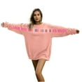 thumbnail image 3 of Couples Valentines Shirts, I Love You This Much Matching Couples Sweatshirts Crew Neck Long Sleeve Pullover Tops with Valentine's Day Letter Print, 3 of 8