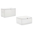 thumbnail image 1 of Plastic Storage Box For Clothes Organization Suitable For Students 30x15x15cm 2Pcs, 1 of 5