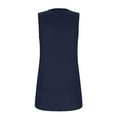 thumbnail image 5 of Blue Womens Tops Summer Tank Tops for Women 2025 Loose Fit Pleated Square Neck Sleeveless Shirt Curved Flowy Vest Basic Cotton Tee Shirts for Women, 5 of 6