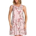 thumbnail image 1 of Easygdp Orchids Flowers para Vestido Transpirable de Mujer, Vestido Suelto de Manga Corta con Pliegues y Bolsillos para el Verano, 1 of 7