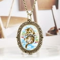 thumbnail image 3 of Kitty Cat Hanging on a Cherry Tree Branch Pocket Watch Locket Necklace Watch NW-26-CAT, 3 of 6
