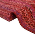 thumbnail image 6 of Unique Loom Layer Braided Chindi Rug Red/Purple 8' Round Braided Abstract Comfort Perfect For Dining Room Entryway Bed Room, 6 of 8