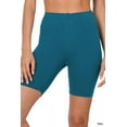 thumbnail image 5 of 2 Packs of Zenana Womens & Plus Soft Cotton Stretch Mid Thigh Length Fitness Sport Biker Shorts, 5 of 5