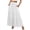 White, variant on Tiered Maxi Skirt with Pockets, Boho Ruffle Layered High Waisted Long Skirt, Casual Flowy Smocked Paperbag Waist Slacks