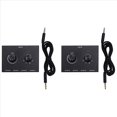 thumbnail image 1 of 2X 4 Port Audio Switch, 3.5mm Stereo AUX Audio Selector, 4 Input 1 Output/1 Input 4 Output Audio Switcher Box,2 x 3.5mm Audio Switch Switcher 2 x 3.5mm Audio cable,Black, 1 of 8