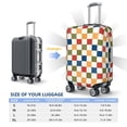 thumbnail image 2 of Travel Luggage Cover Protector - Floral Checkerboard Anti-Scratch Suitcase Covers Fits 18-32 Inch Luggage, 2 of 5