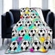 thumbnail image 1 of 2026 Super Soft Soccer Blanket Throw Soccer Ball Blankets Lightweight Flannel Warm Cozy Football Blanket, 1 of 5