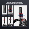 thumbnail image 4 of Neewer N55CR 80.7" Carbon Fiber Tripod/Monopod, 2-Section Center Column, 360° Ballhead, Arca QR Plate, 26.5Lb Load, 4 of 9