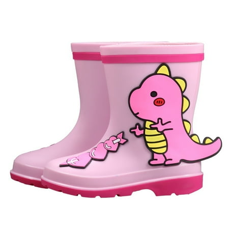 

Qepwscx Children Infants Boys Girls Cartoon Waterproof Dinosaur Rain Boots Shoes Clearance