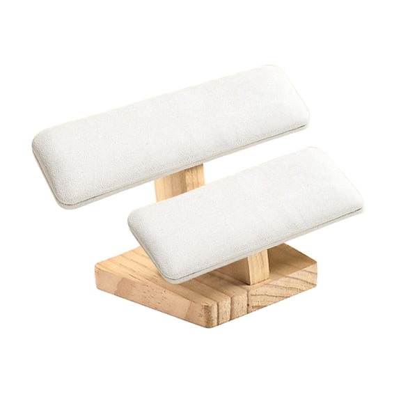 EHJRE Bangle Bracelet Holder Jewelry Stand Modern Velvet Bar Jewelry Organizer Stylish 2 Layers
