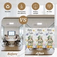 thumbnail image 6 of Spring Easter Window Privacy Film, Watercolor Floral Rabbits Eggs Butterflies Wood Static Cling UV Sun Blocking Tint Film Heat Control Windows Films for Bedroom Bathroom, Window Stickers 17.7"x39.3", 6 of 8