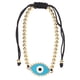 thumbnail image 1 of Pulsera de cuentas de ojo turco bohemio con cuentas doradas para hombres, mujeres, niños y parejas, color azul., 1 of 14