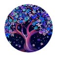 thumbnail image 4 of BCIIG Flowers Leaves Round Table Cover Stain Resistant Washable Indoor Outdoor Tablecloth Kitchen Dining Wedding Parties Full Width Single-Sided Printing 100% Polyester Fiber 54-58, 4 of 8