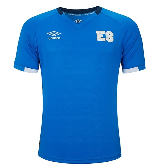 Umbro El Salvador Ninos Home Soccer Jersey (US, Alpha, Large, Regular, Polyester) Blue
