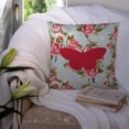 thumbnail image 3 of Carolines Treasures Butterfly Shabby Chic Blue Roses Canvas Fabric Decorative Pillow BB1044 14Hx14W multicolor, 3 of 4