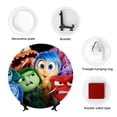 thumbnail image 5 of Lsque inside out 2 Pattern Ceramic Decorative Plate Decorative Plates with Display Stand Personalized Porcelain Plate Ceramic Ornaments for Wall Hanging Decoration-8in, 5 of 6