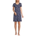 thumbnail image 3 of Lands' End Women's Cotton Short Sleeve Knee Length Nightgown, 3 of 3