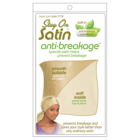 Stay on Satin Anti Breakage Large Scarf for Adult Women, Assorted Colors, 1 Count