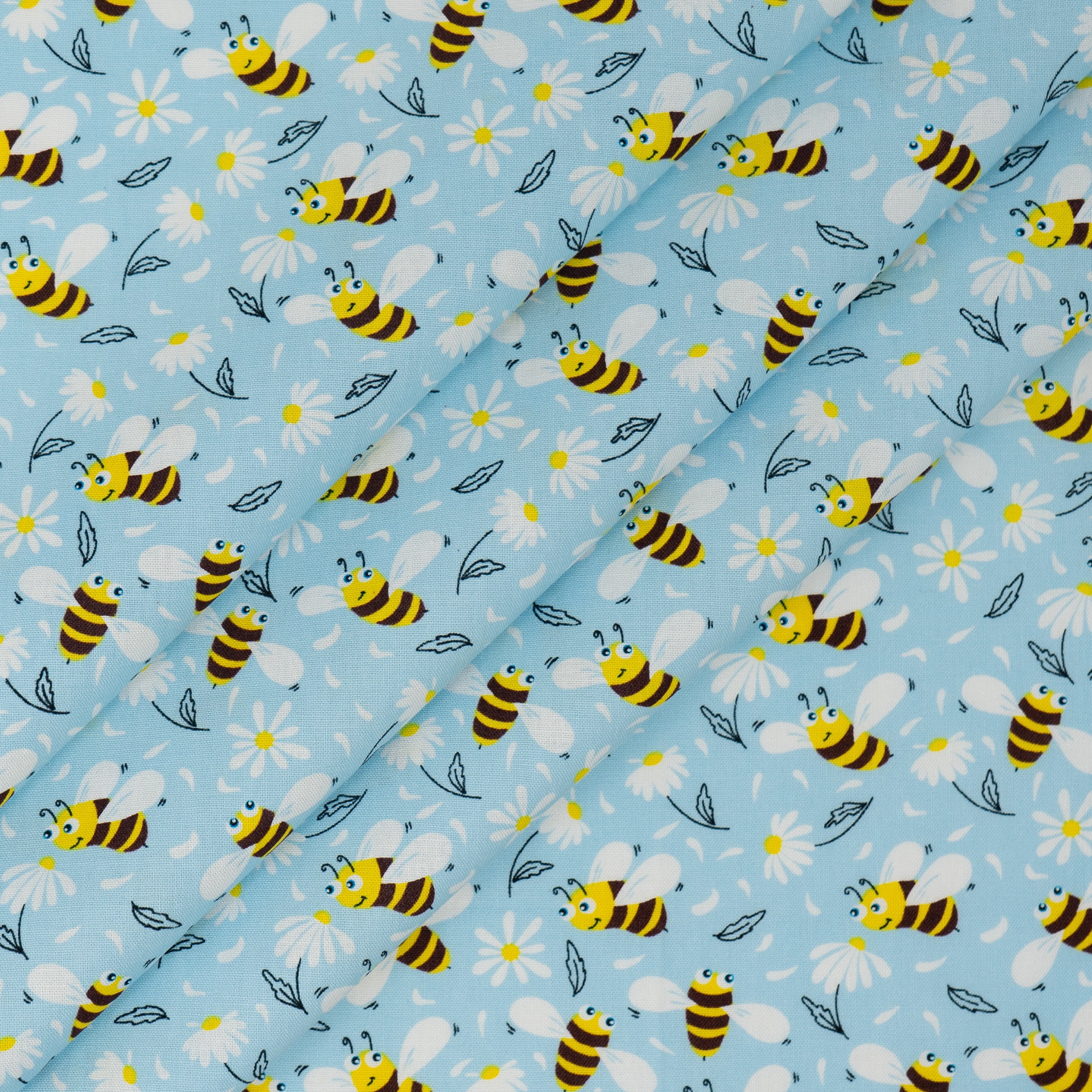 Singer Fabric 100% Cotton Daisies Gnomes 10 Inch Square Charm, 20Pc