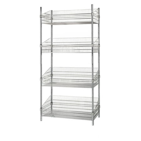

18 Deep x 24 Wide x 74 High 4 Tier Stationary Deep Basket Unit