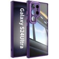 thumbnail image 4 of Dteck for Samsung Galaxy S23 Ultra Clear Case, Shockproof Slim Clear Hard PC Back with Soft TPU Bumper Scratch Resistant Protective Transparent Anti-Scratch Phone Case,Darkpurple, 4 of 6