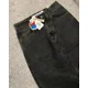 thumbnail image 5 of Pantalones vaqueros holgados con bordado gráfico para mujer, ropa de calle de pierna ancha, cintura alta, Harajuku, Hip Hop, dibujos animados, Y2K, niño grande, nuevo, 5 of 5