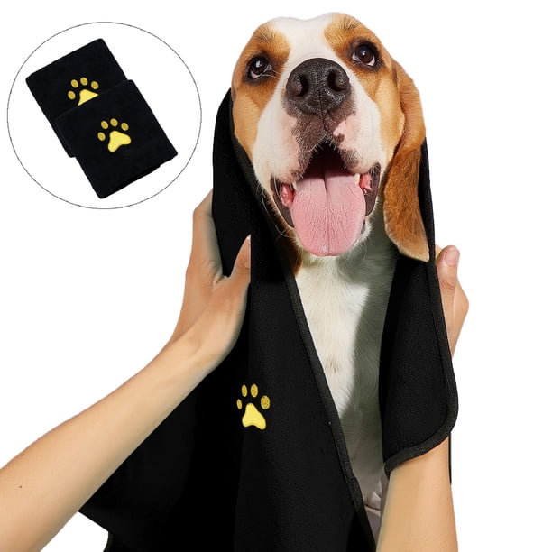 2 piezas de microfibra gruesa absorbente para mascotas, toalla de secado rápido para perros y gatos, toalla de baño para mascotas