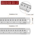 thumbnail image 2 of Steel Ruler 40cm 16 Inch & 60cm 24 Inch Metal with Conversion Table, 2 Pieces, 2 of 6