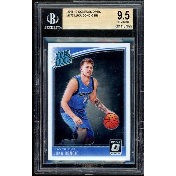 Luka Doncic Rookie Card 2018-19 Donruss Optic #177 BGS 9.5