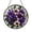 Acrylic 3.5 Inch, variant on Decorative Aster Floral Window Accent, Botanical Hanging Art in Stained Glass Style for Interior Decor