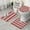 Red Christmas Knitted, variant on Red Christmas Knitted Pattern Bathroom Rugs Sets 3 Piece,Toilet Cover Set,Absorbent Non Slip Bathroom Mats Sets with U-Shaped Contour Rug Toilet Rug Set