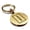 Gold, variant on Stainless Steel Elder Futhark Isa Rune Round Medallion Keychain Circle Ring