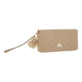thumbnail image 3 of Unique Bargains 1 Pc Coin Purse Wallet Portable Rhombus Check Wristband Plush Pom Zip Coin Purse Pouch Khaki, 3 of 5
