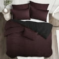 thumbnail image 4 of Juno Velvet Bordeaux Duvet Cover Set Super Queen, 4 of 5