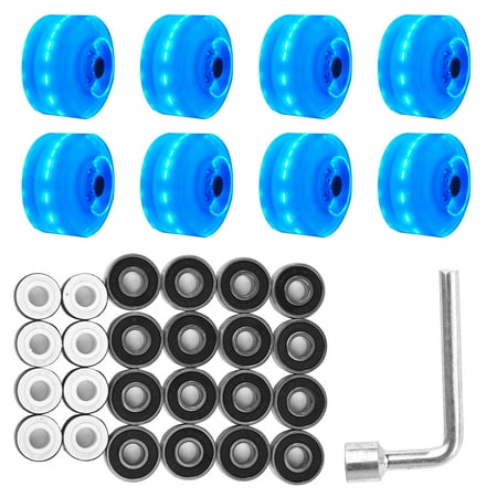 

Ekeka New Arrivals Skate Wheel Double Row Skateboard LED Lighting Flashing Roller Cool Replacement
