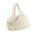 thumbnail image 4 of Bolsa de viaje portátil para artículos de aseo, bolsa de gimnasio para mujer, ideal para el fin de semana. Blanco, 4 of 9