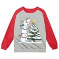 thumbnail image 3 of WhouRiu Big Girl Christmas Sweatshirt Snowman Prints Colorblock Long Sleeve Tshirt Kids Loose Holiday Party Sweatshirts Red,Sized 9-10, 3 of 3
