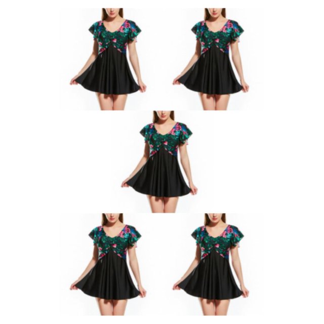 Jumpingount Trajes de baño elegantes para mujeres: siéntase segura y hermosa en la playa Trajes de baño cómodos para mujeres Transpirable Negro Type2 NO2