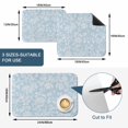 thumbnail image 5 of Sky Blue Floral Dish Drying Mats for Kitchen Counter, Pastoral White Petal Leaf Botanical Linen Absorbent Coffee Bar Mat with Non-slip Rubber Backed Quick Drying Dish Rack Pad 16"x18", 5 of 9