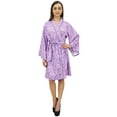 thumbnail image 2 of Bimba Women's Floral Printed Full Sleeve Kimono Robe Bridal Cover Up Wrap - 20, 2 of 3