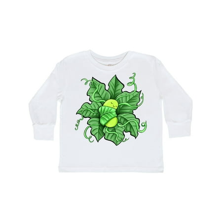 

Inktastic Cute Sleeping Little Bean in Leaves and Vines Gift Toddler Boy or Toddler Girl Long Sleeve T-Shirt