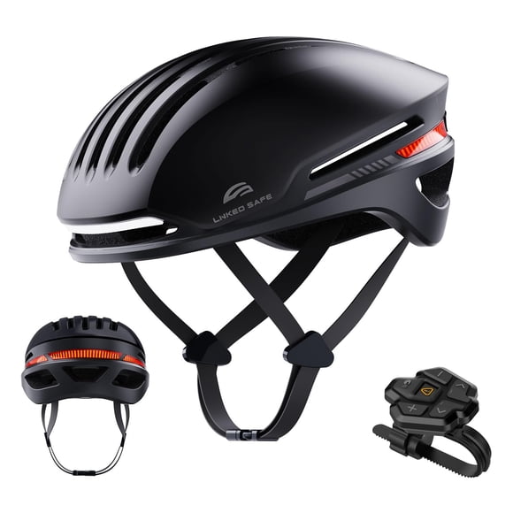 Casco de bicicleta ASIEVIE con Bluetooth, inteligente, negro (L) para adultos