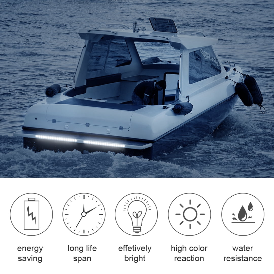Obcursco 12 Inch LED Boat Bow Navigation Light Kits for Marine Boat Vessel Pontoon Yacht Skeeter 1 Pair