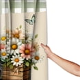 thumbnail image 4 of LVRLVR Gnome Shower Curtain & Rug Set, Green Gingham Floral Fabric, 70.8×70.8, 4 of 9