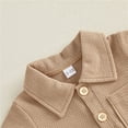thumbnail image 5 of Mercatoo Newborn 0 3 6 12 18 Months Baby Boy Summer Clothes Solid Color 𝐑omper Short Sets Cute Casual Knit 2 Piece Infant Outfits, 5 of 7