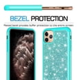 thumbnail image 2 of Cute Protective Phone Cover Case For Apple iPhone 11 Pro Case with [Tempered Glass Screen Protector] Girls Women Dual Layer Heavy Duty -Glitter Teal, 2 of 7