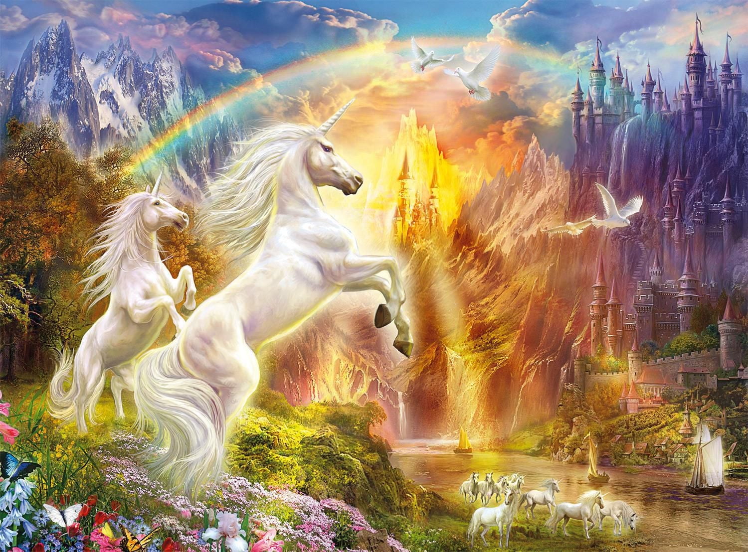 Buffalo Games - Le puzzle Special Effects - Unicorn Sunset - en 1000 pièces