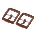 thumbnail image 1 of Unique Bargains Watch Strap Clasp Replacement Plastic Buckle for 20mm Width Watch Bands Brown 2 Pack, 1 of 5