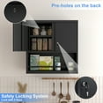 thumbnail image 5 of Garage Wall Cabinet with Locking Doors and Adjustable Shelf, Metal Wall Cabinet, Floating Upper Storage Cabinet (Black), 5 of 8